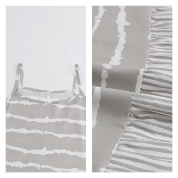Grey Tie Dye Spaghetti Strap Summer Maxi Dress - Picture 3 of 13
